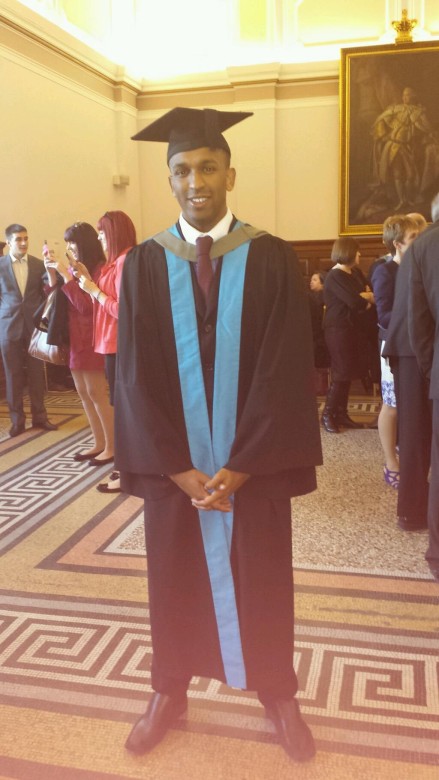 Ryan Rocastle graduating with his journalism degree