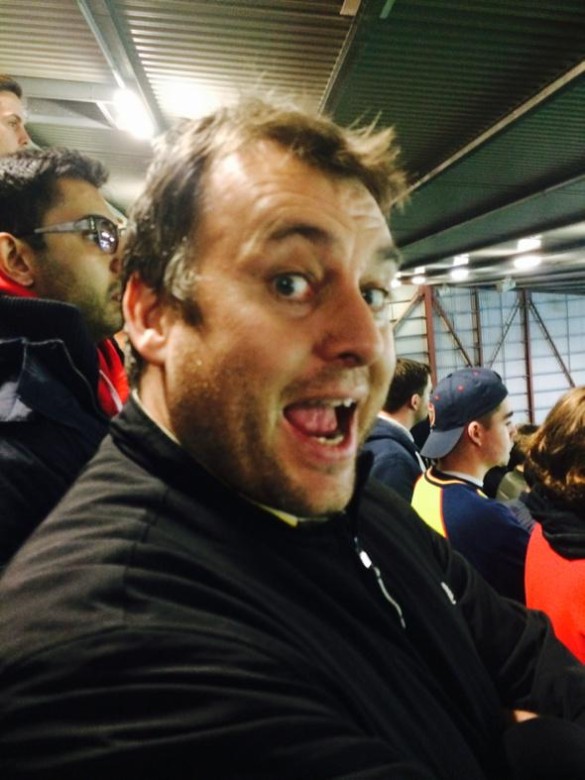 @yorlskiregunner Andy Wood snapped by @goonerdave66 at Old Trafford QF 