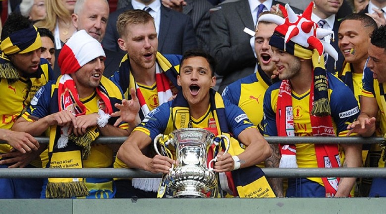 Sanchez lifts the FA Cup