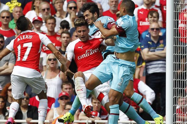 Giroud found the going pretty tough.