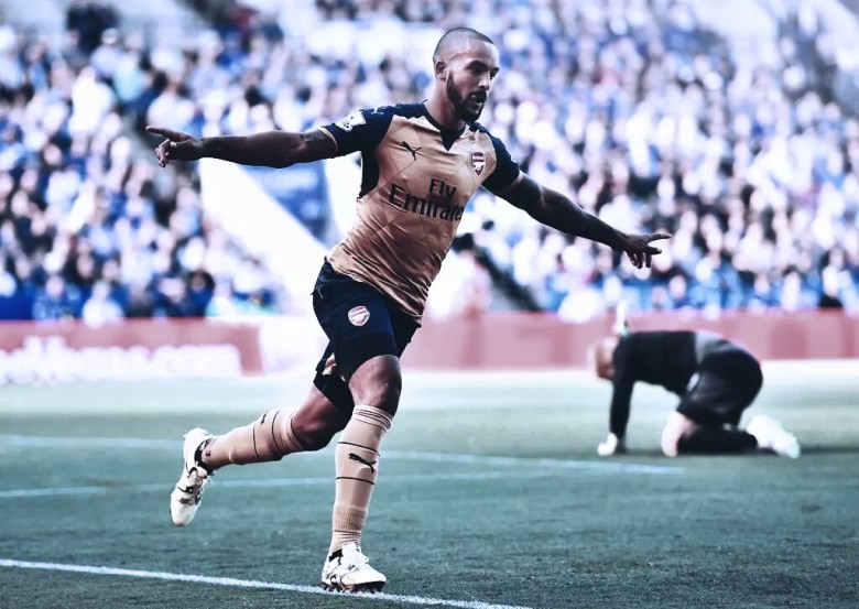 Theo celebrates a crucial goal