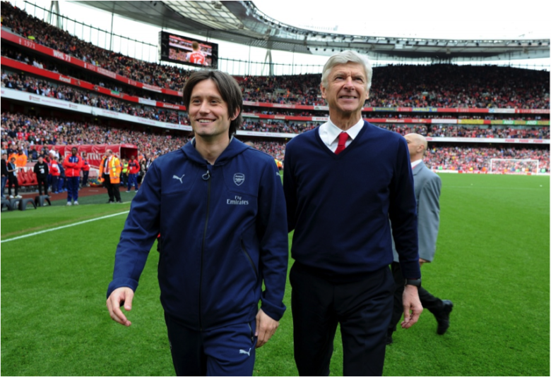 Rosicky and Wenger smiles
