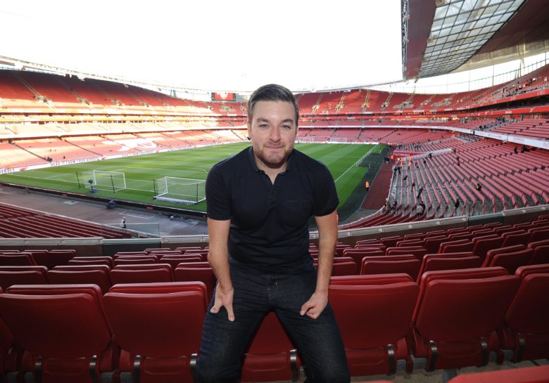 Brooker at Emiates (thanks to David Price and Arsenal FC)