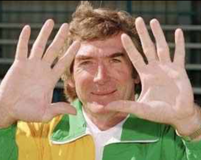 Pat's hands like shovels!