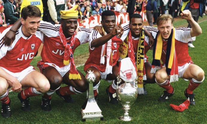 Rocky and his team mates celebrate the Title in 1991