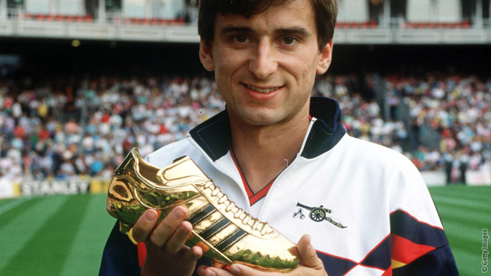 Alan with one of his two Golden Boots
