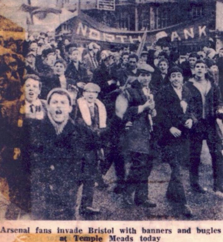 Charlie underneath the "N" of "North" (Bank)