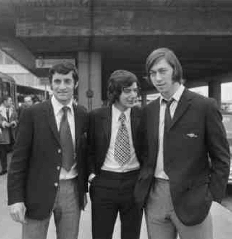  Frank McLintock, Peter Marinello and Charlie before the Semi-Final Second Leg against Ajax In Amsterdam 