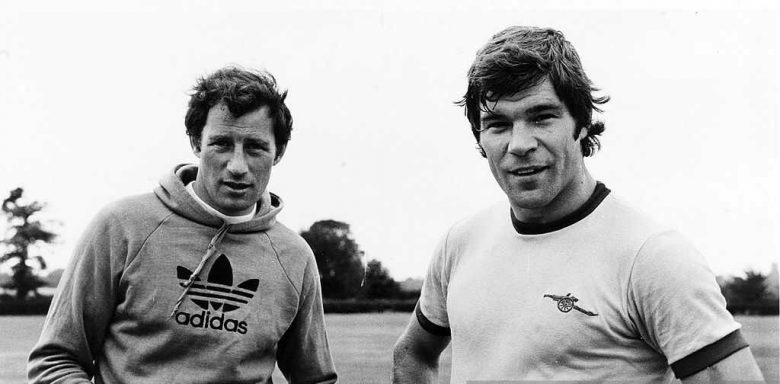 Supermac with manager Terry Neill