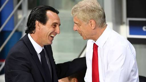 Unai Emery with the man he is set to replace